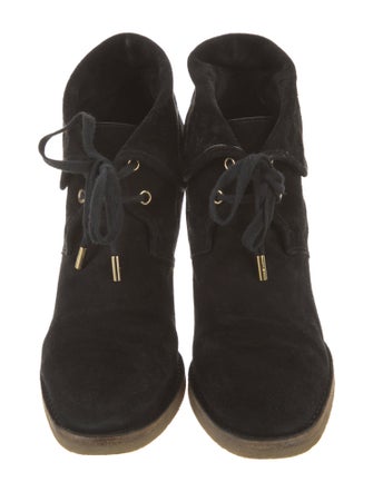 Louis Vuitton LV Monogram Suede Lace-Up Boots
