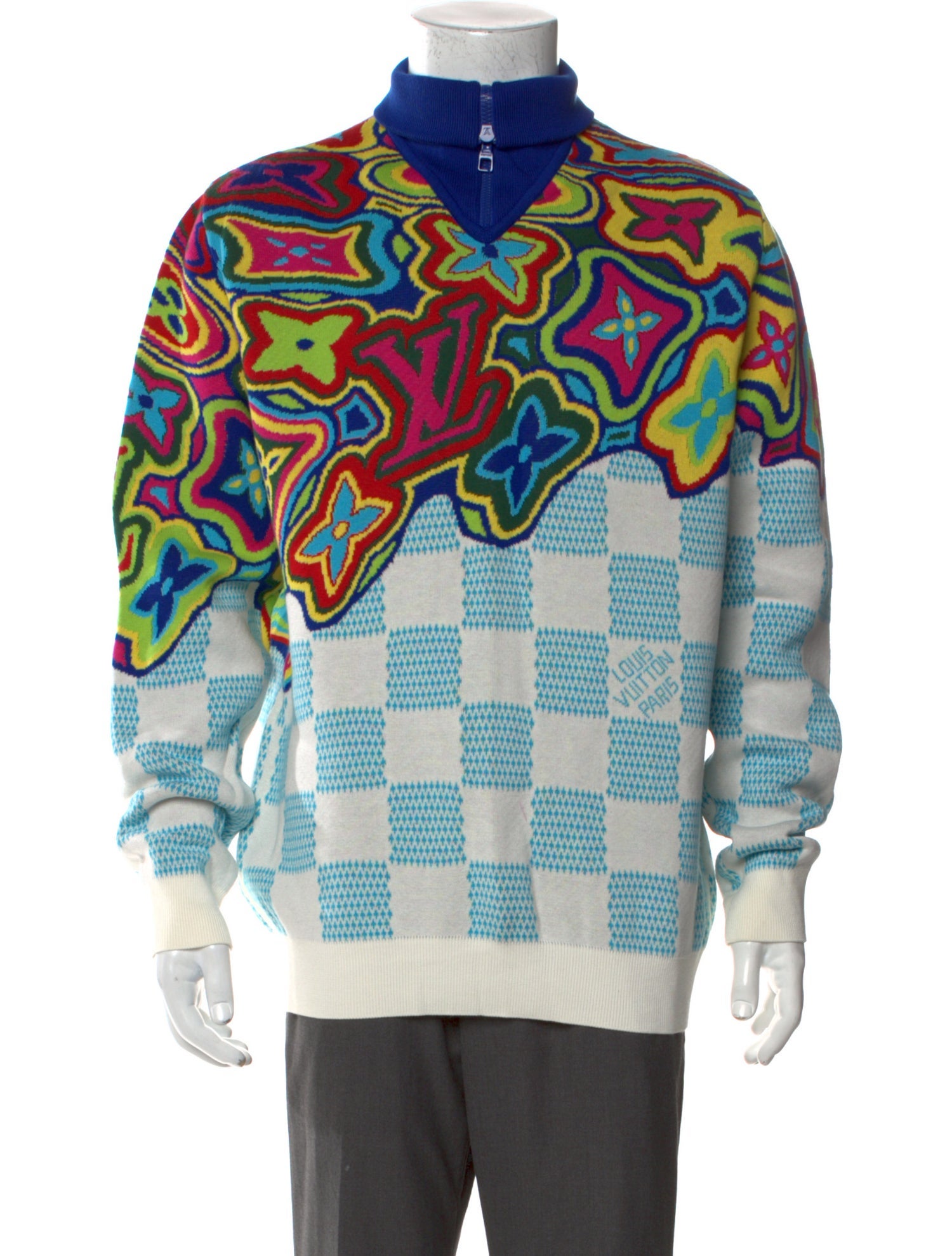 Louis Vuitton 2021 Printed Polo Sweater