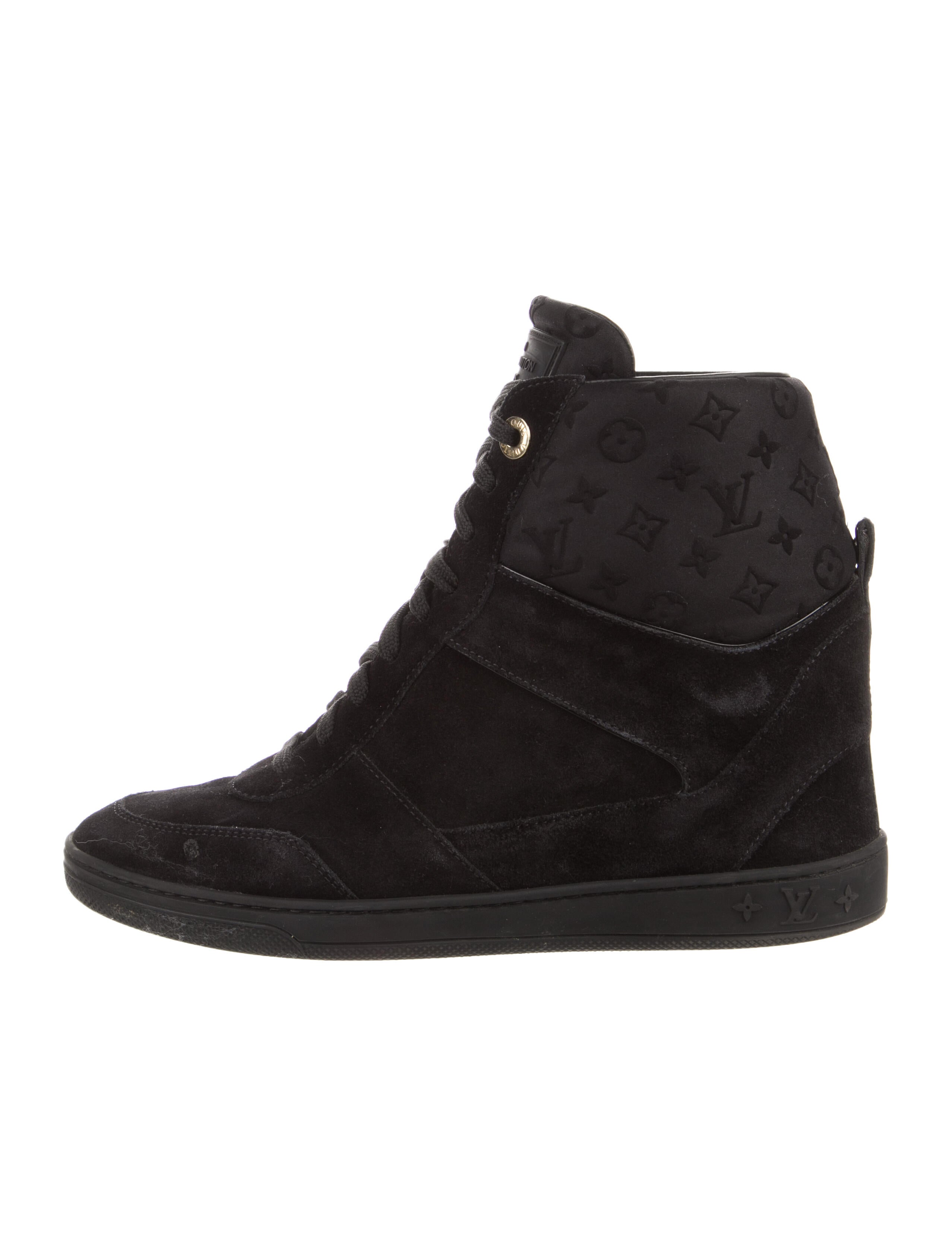 Louis Vuitton LV Monogram Suede Wedge Sneakers