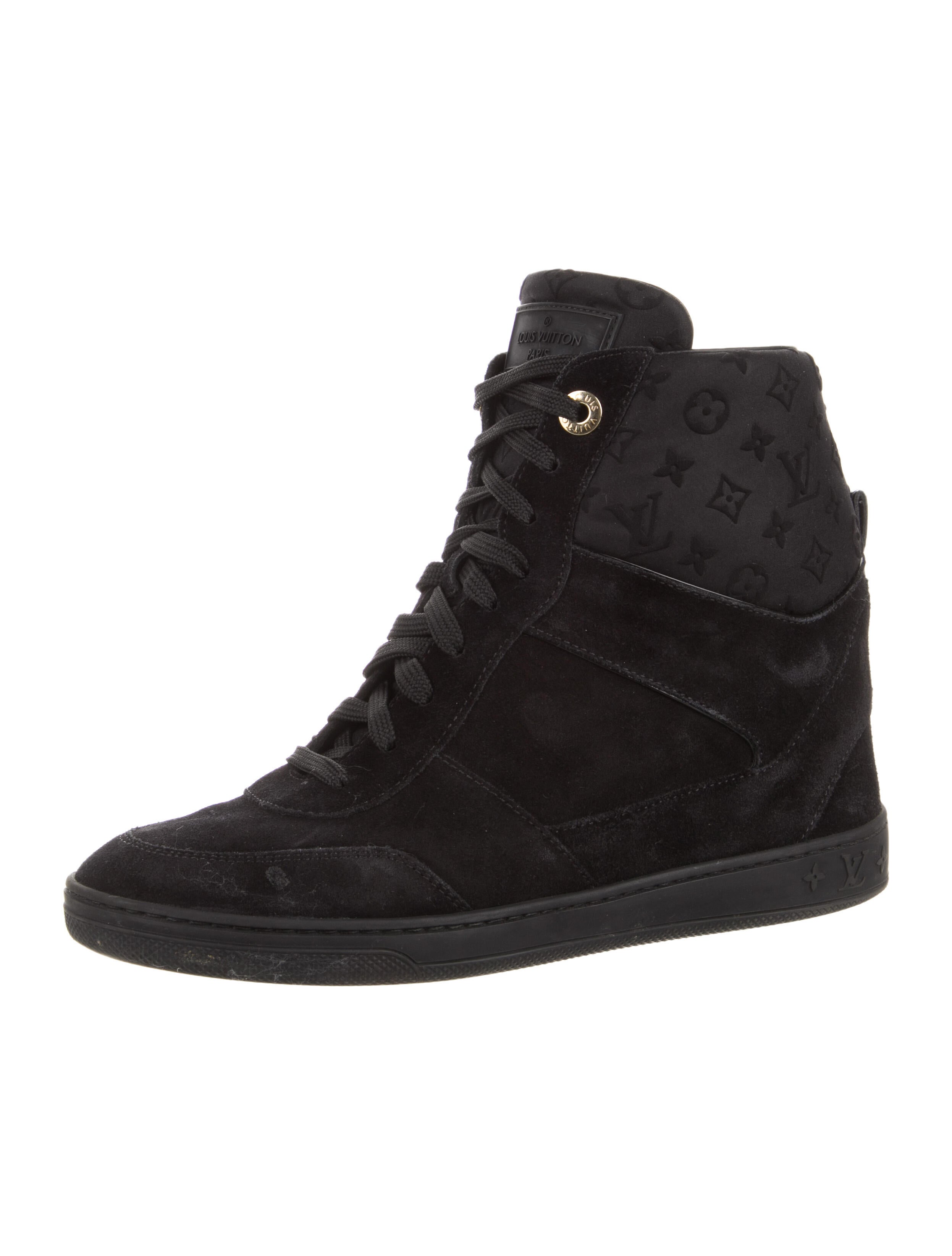 Louis Vuitton LV Monogram Suede Wedge Sneakers
