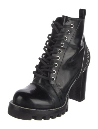 Louis Vuitton Star Trail Patent Leather Combat Boots