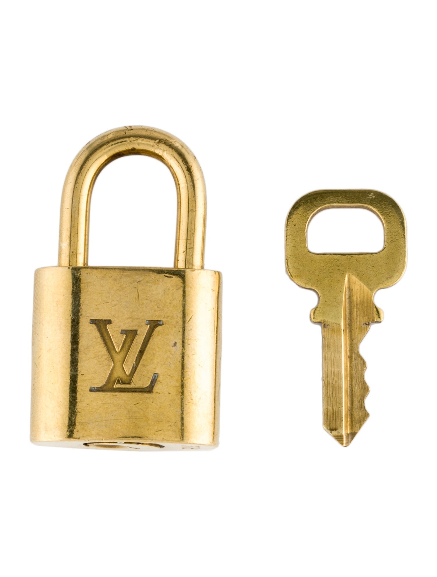 Louis Vuitton Brass Lock & Key Set