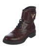Louis Vuitton Embossed Leather Combat Boots