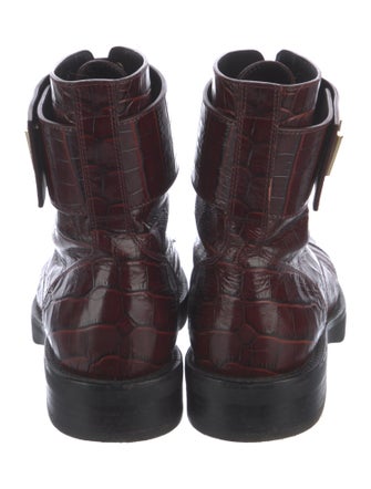 Louis Vuitton Embossed Leather Combat Boots