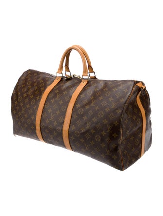 Louis Vuitton Coated Canvas Keepall Bandouliere 55 Vintage