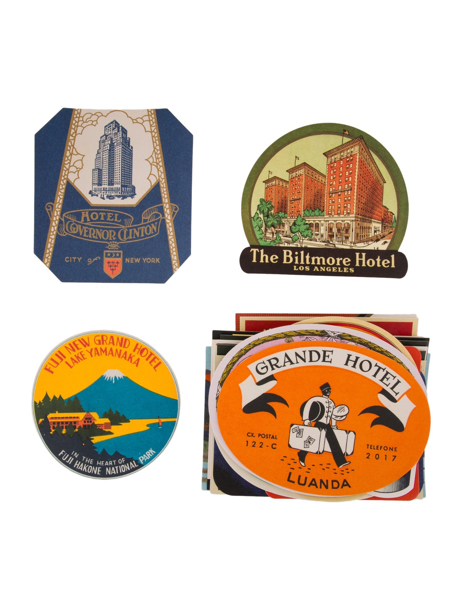 Louis Vuitton The Art of Travel Through Hotel Labels Postcard Set