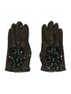 Louis Vuitton Embellished Leather Gloves