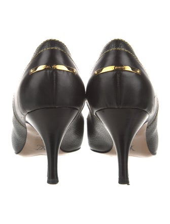 Louis Vuitton Leather Studded Accents Pumps