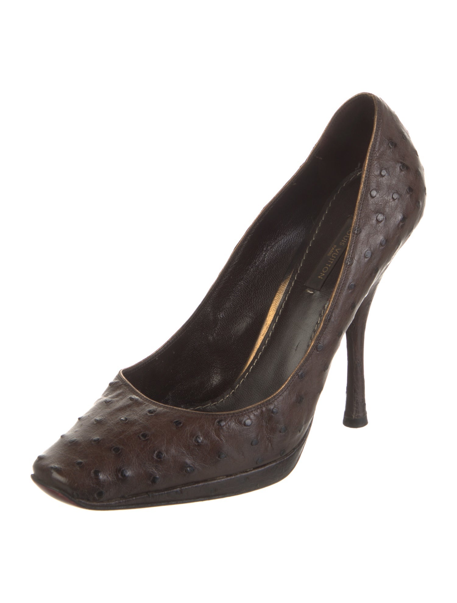 Louis Vuitton Ostrich Pumps