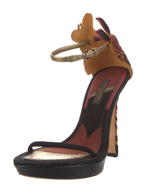 Louis Vuitton Satin Printed Sandals