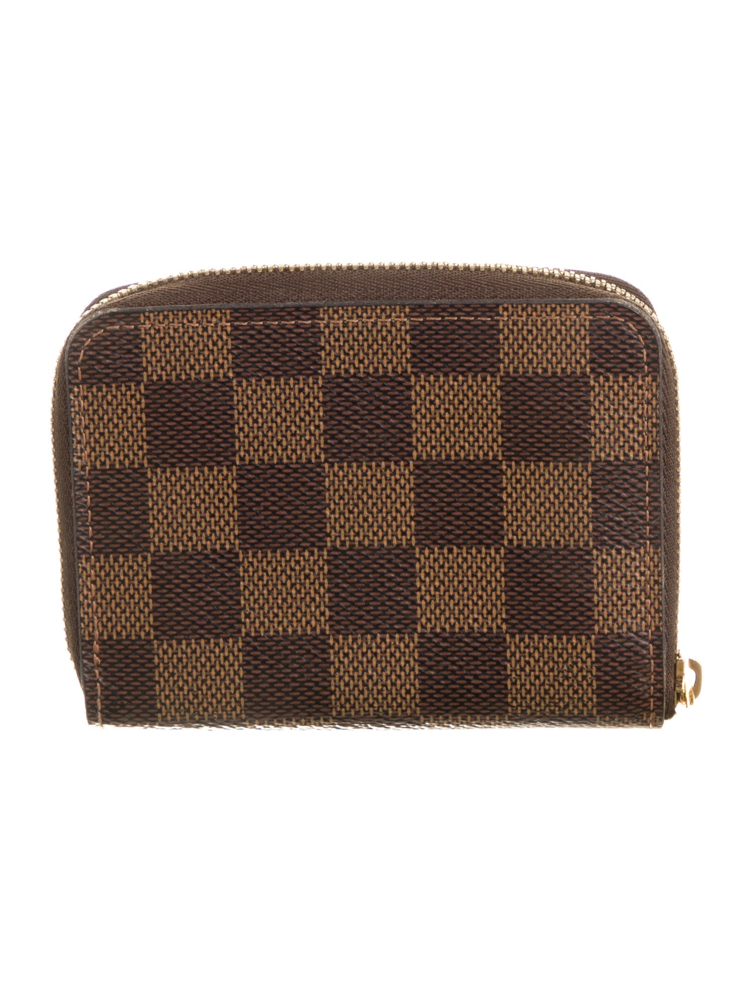 Louis Vuitton Damier Ebene Pattern Coated Canvas Wallet