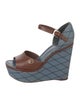 Louis Vuitton Canvas Plaid Print Sandals