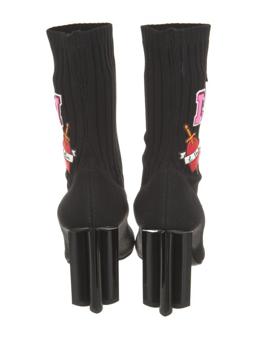 Louis Vuitton Graphic Print Embroidered Accent Sock Boots