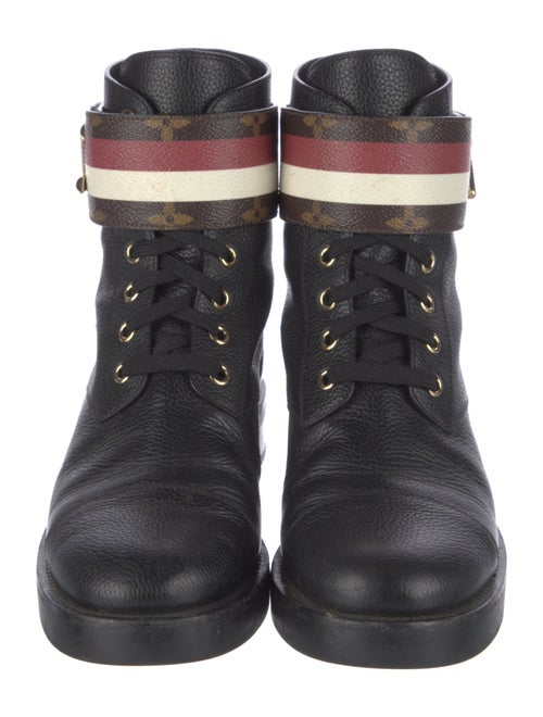 Louis Vuitton LV Monogram Leather Combat Boots