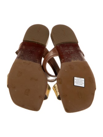 Louis Vuitton LV Monogram Leather Slides