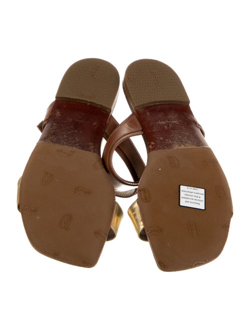 Louis Vuitton LV Monogram Leather Slides
