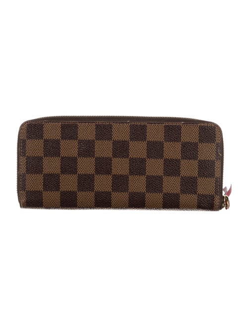 Louis Vuitton Damier Ebene Pattern Coated Canvas Zippy Wallet