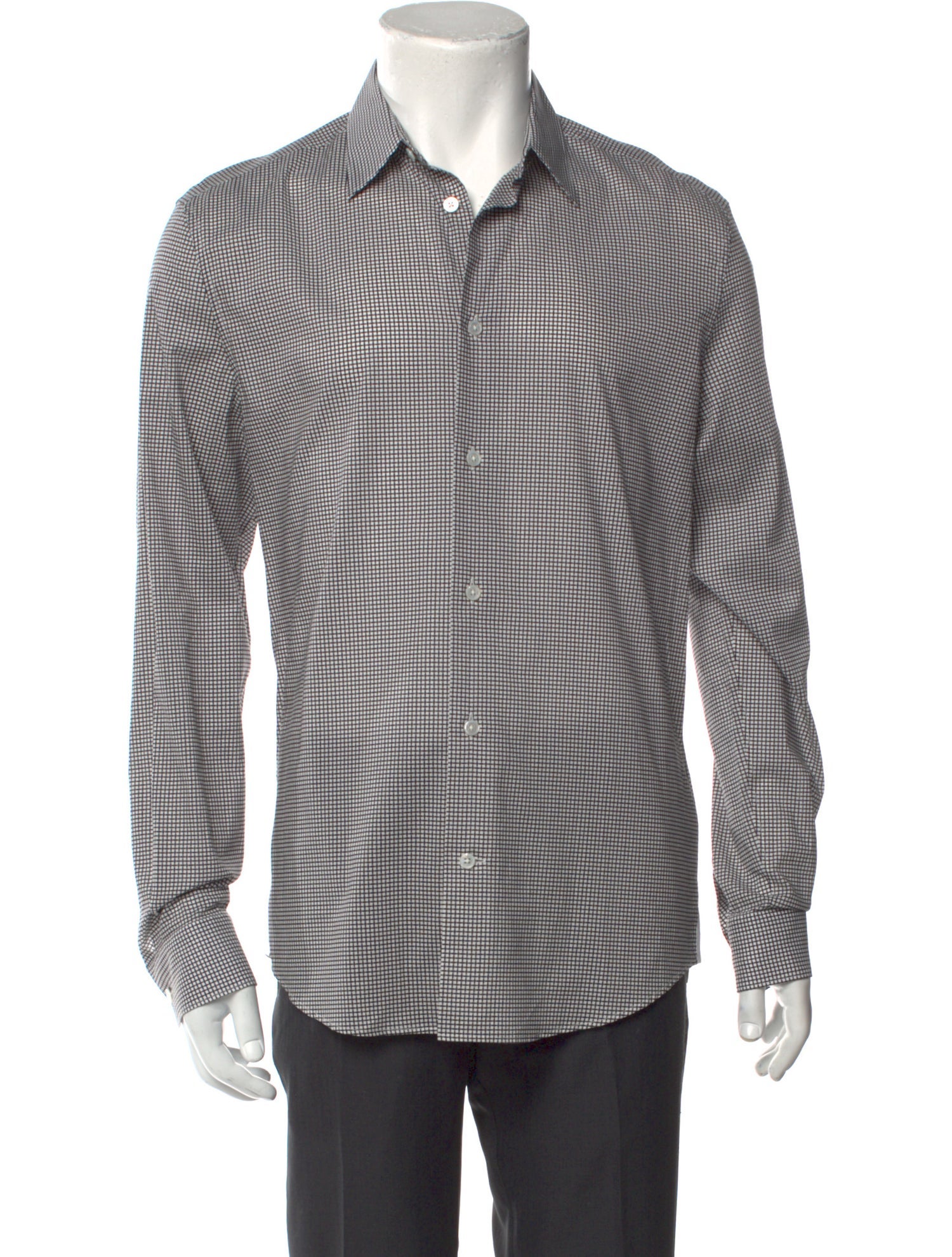 Louis Vuitton 2017 Plaid Print Dress Shirt