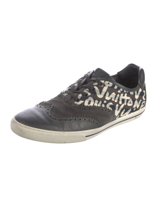 Louis Vuitton Leather Graphic Print Sneakers