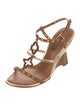 Louis Vuitton Leather Eyelet Trim Sandals