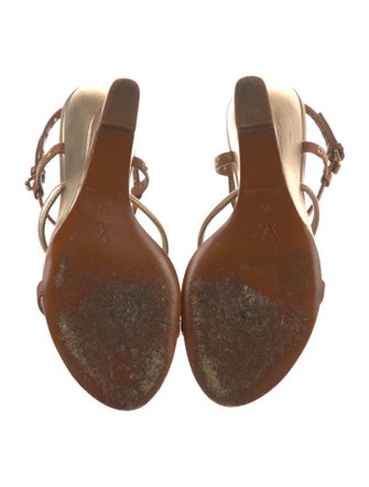 Louis Vuitton Leather Eyelet Trim Sandals