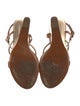 Louis Vuitton Leather Eyelet Trim Sandals