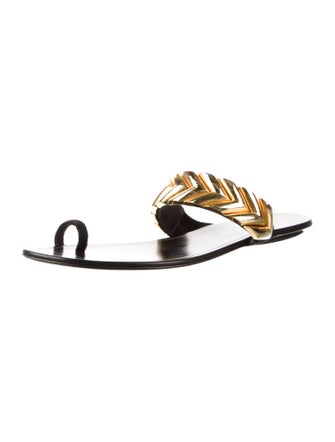 Louis Vuitton Leather Printed Slides