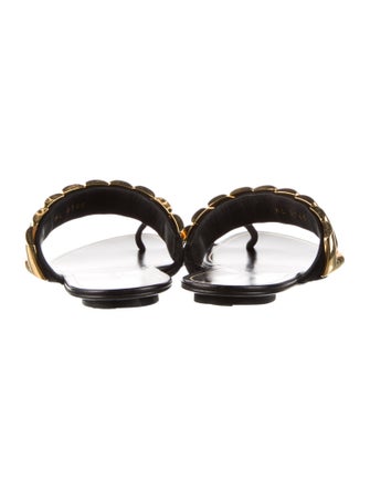 Louis Vuitton Leather Printed Slides