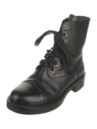 Louis Vuitton Leather Combat Boots
