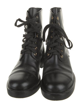 Louis Vuitton Leather Combat Boots