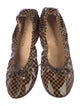 Louis Vuitton Damier Ebene Pattern Patent Leather Ballet Flats