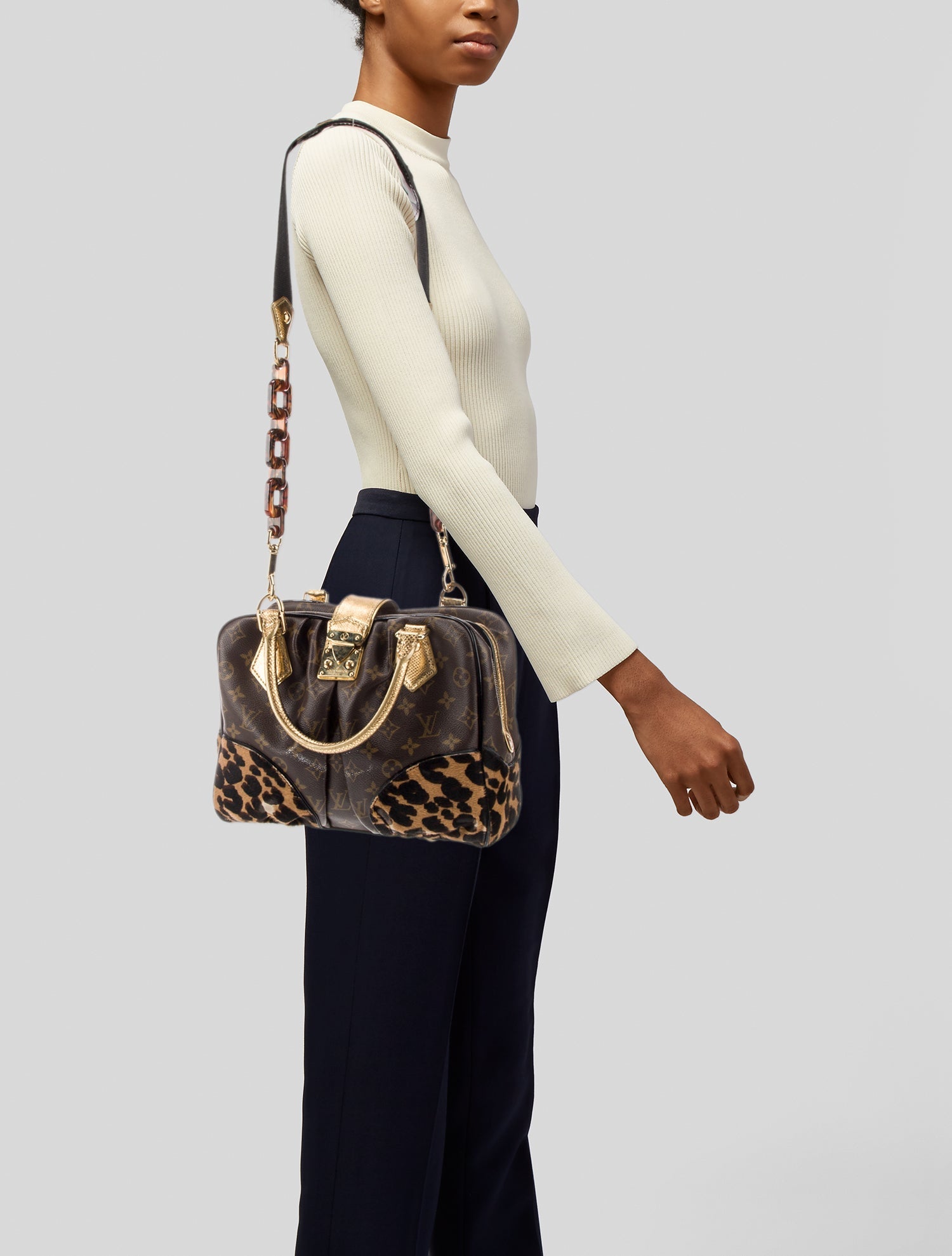 Louis Vuitton Coated Canvas leopard Adele