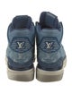 Louis Vuitton Monogram Pattern Denim Lace-Up Boots