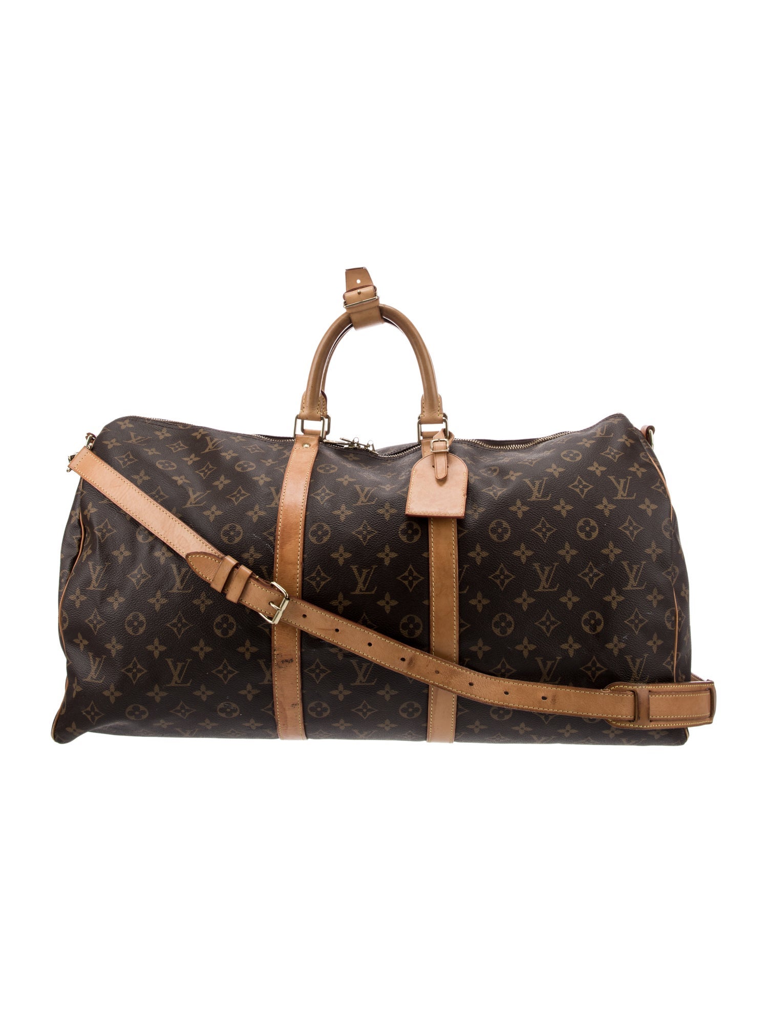 Louis Vuitton Coated Canvas Keepall Bandouliere 55