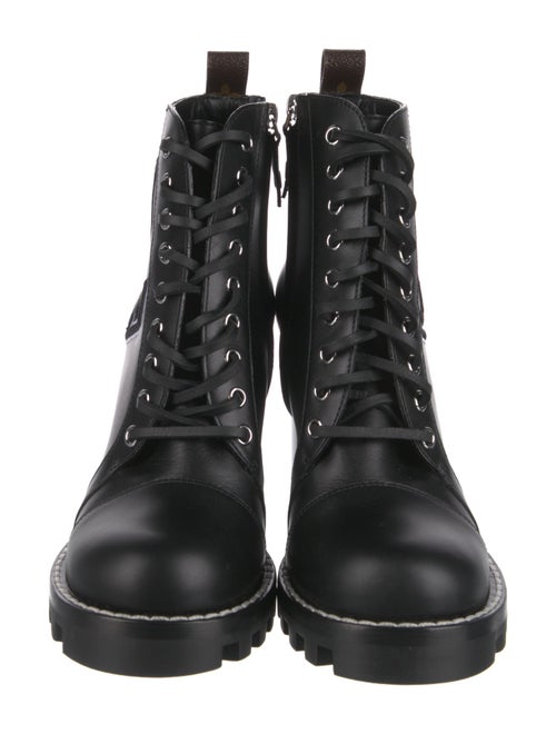 Louis Vuitton LV Monogram Leather Lace-Up Boots