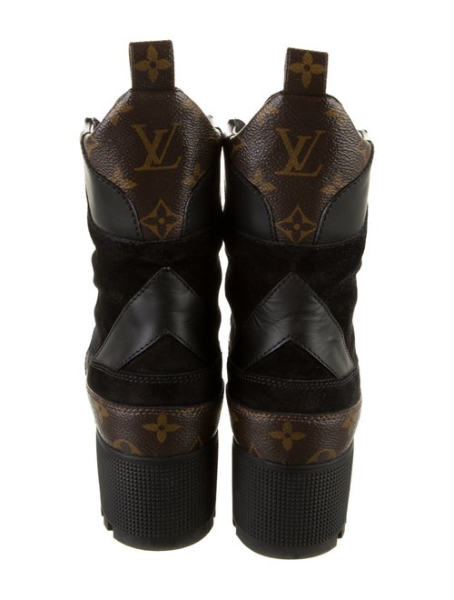 Louis Vuitton LV Monogram Suede Combat Boots