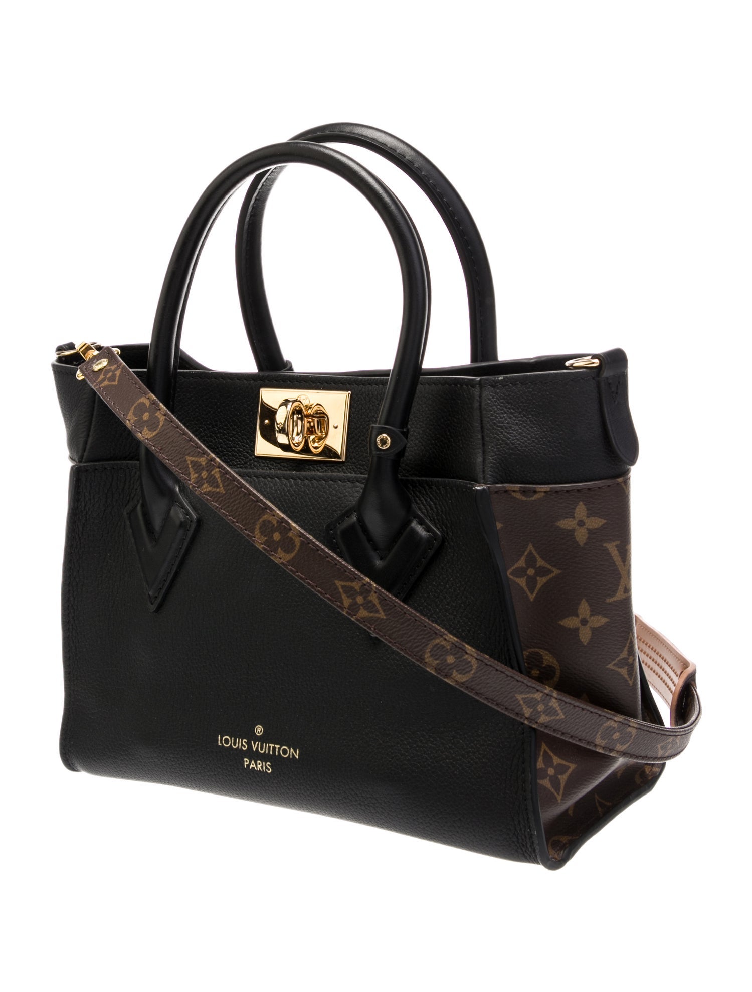 Louis Vuitton LV Monogram On My Side PM - Black Totes