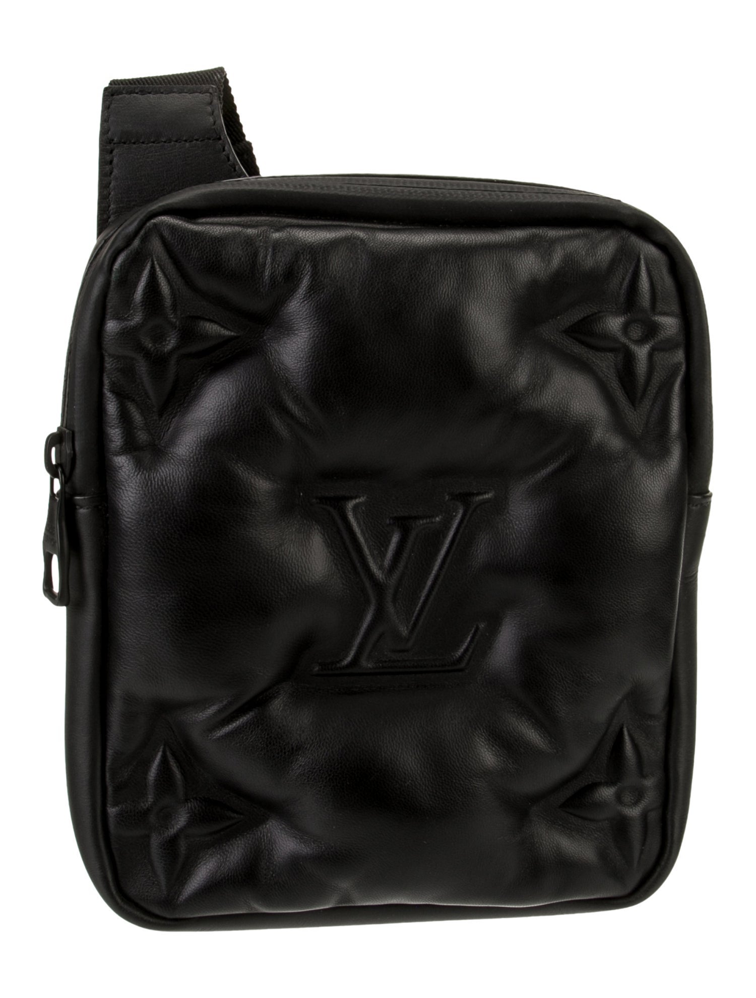 Louis Vuitton Lambskin Monogram A4 Puffer Asymmetrical Sling Bag