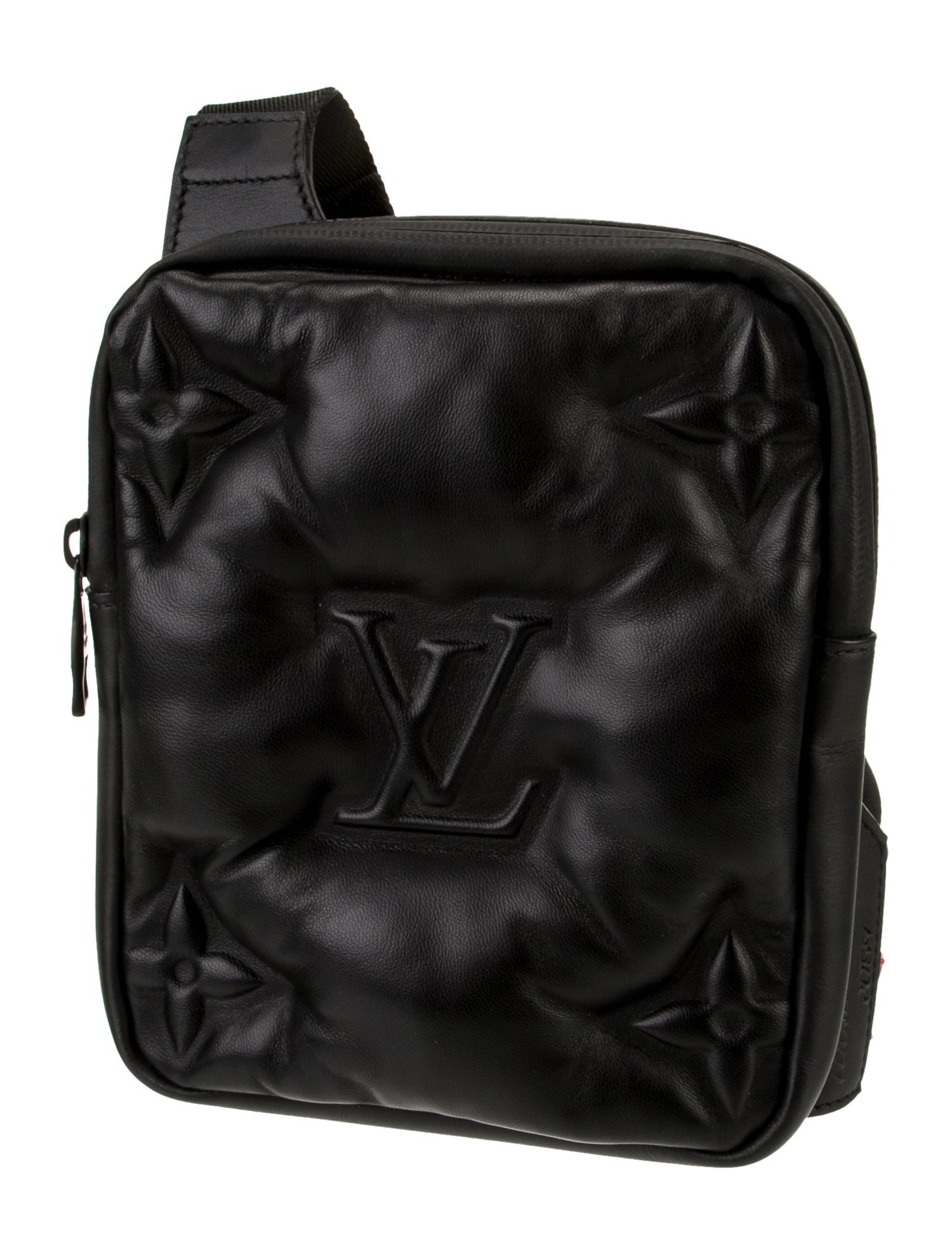 Louis Vuitton Lambskin Monogram A4 Puffer Asymmetrical Sling Bag