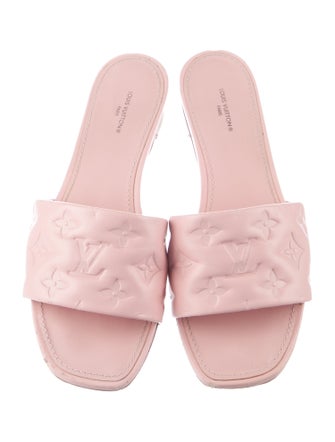 Louis Vuitton LV Monogram Leather Slides