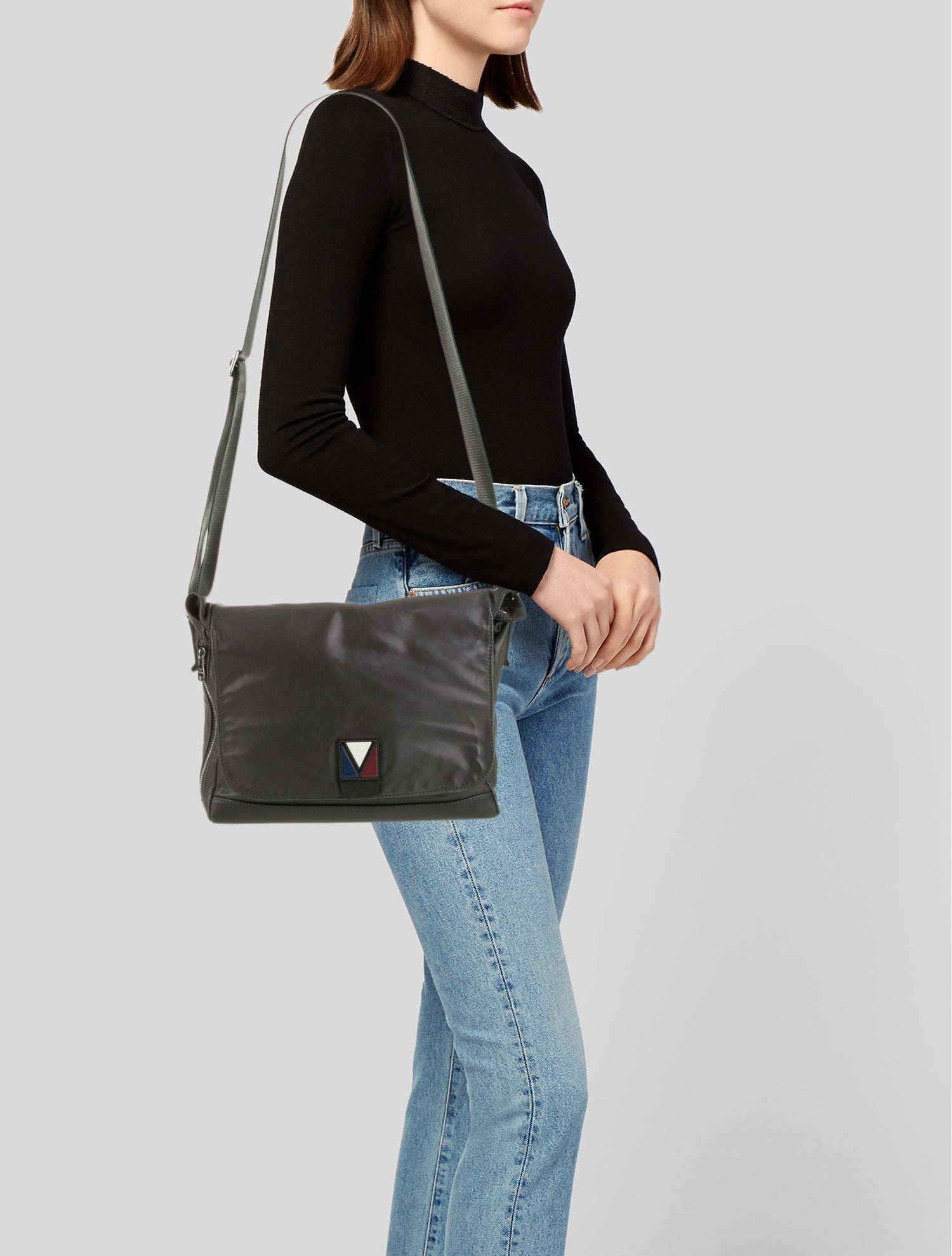 Louis Vuitton Leather Messenger Bag