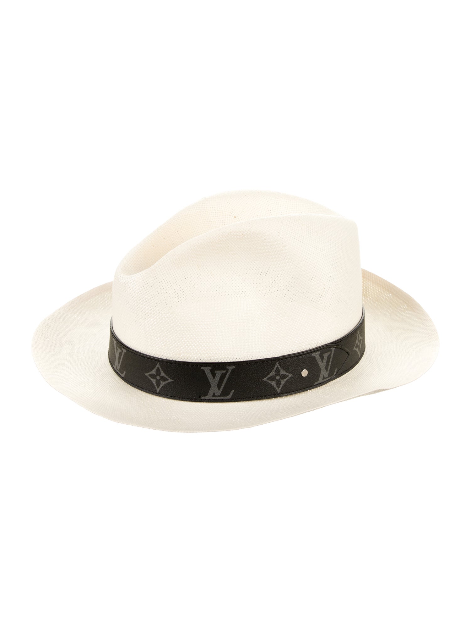 Louis Vuitton Monogram Eclipse Trimmed Panama Hat