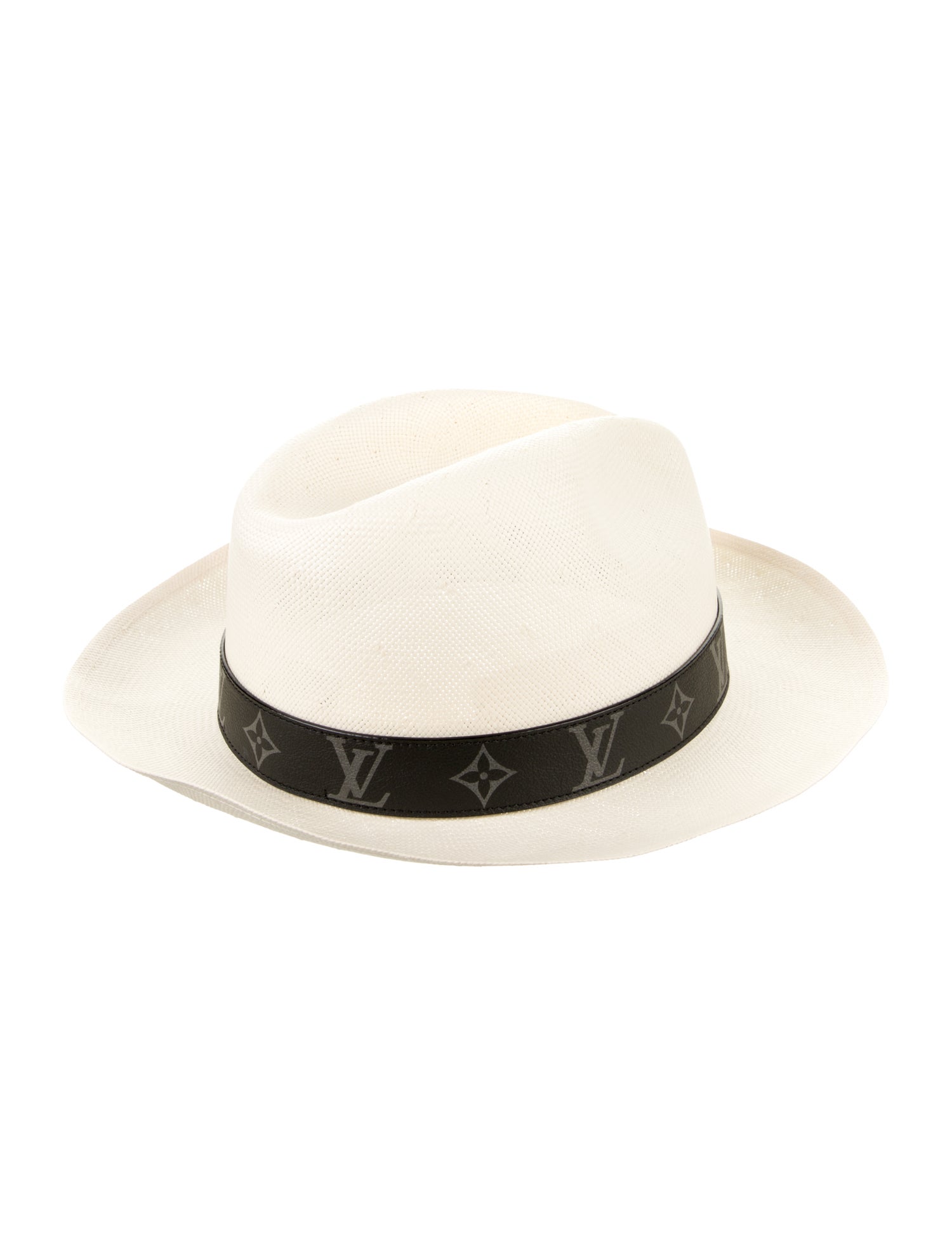 Louis Vuitton Monogram Eclipse Trimmed Panama Hat