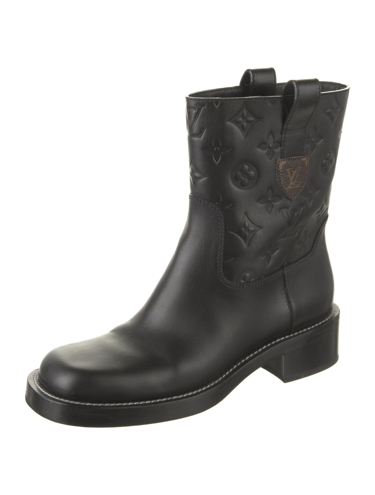 Louis Vuitton LV Monogram Leather Moto Boots