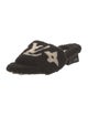 Louis Vuitton Shearling Graphic Print Slides