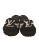 Louis Vuitton Shearling Graphic Print Slides