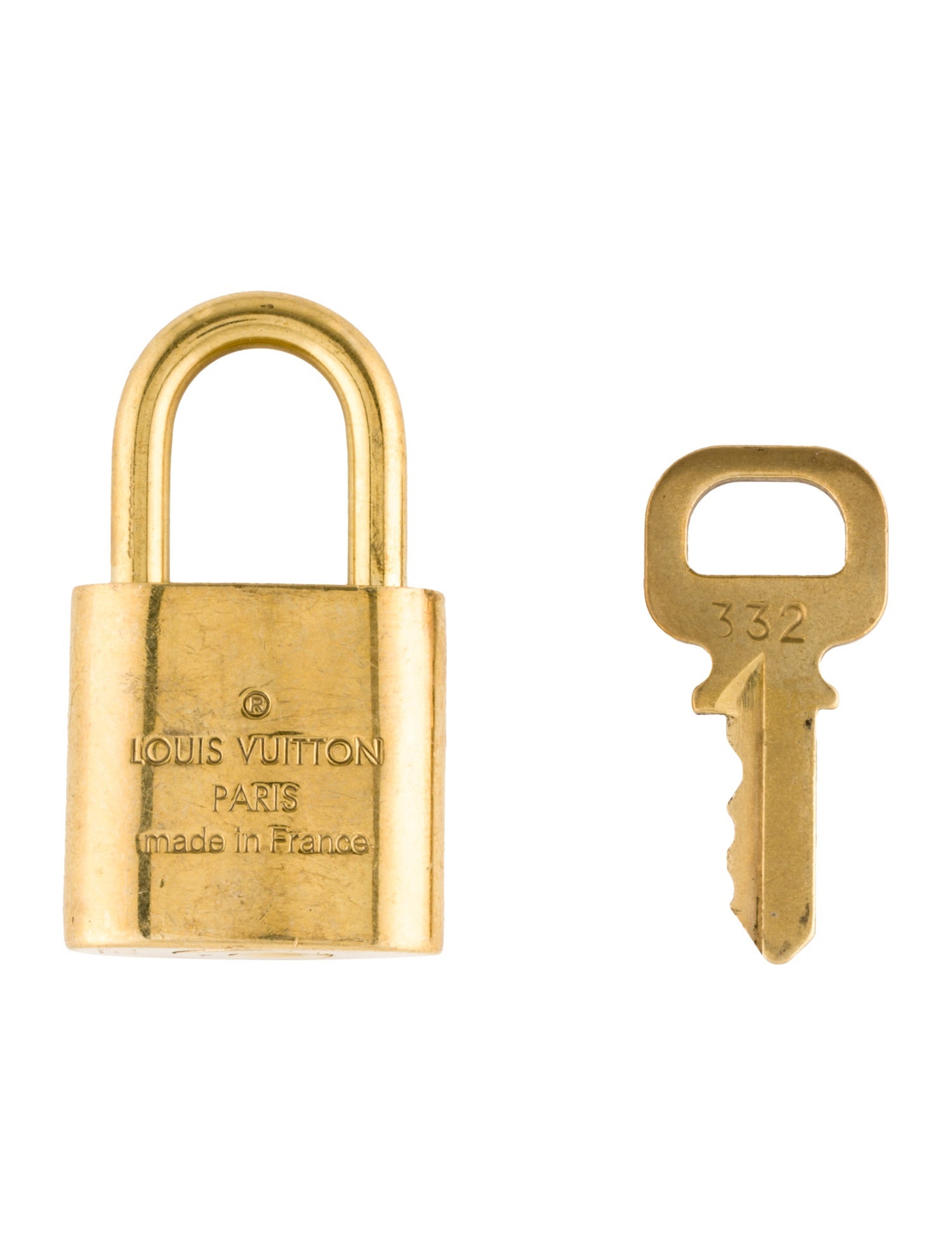 Louis Vuitton Brass Lock & Key Set