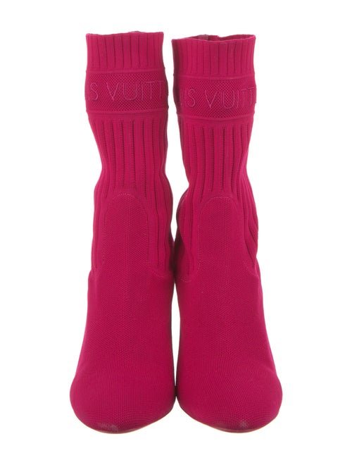 Louis Vuitton Embroidered Accent Sock Boots