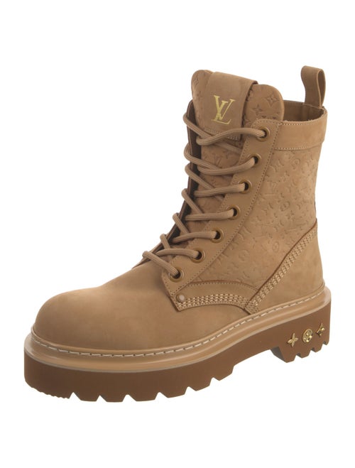 Louis Vuitton LV Monogram Suede Combat Boots