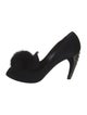 Louis Vuitton Velvet Fur Trim Pumps